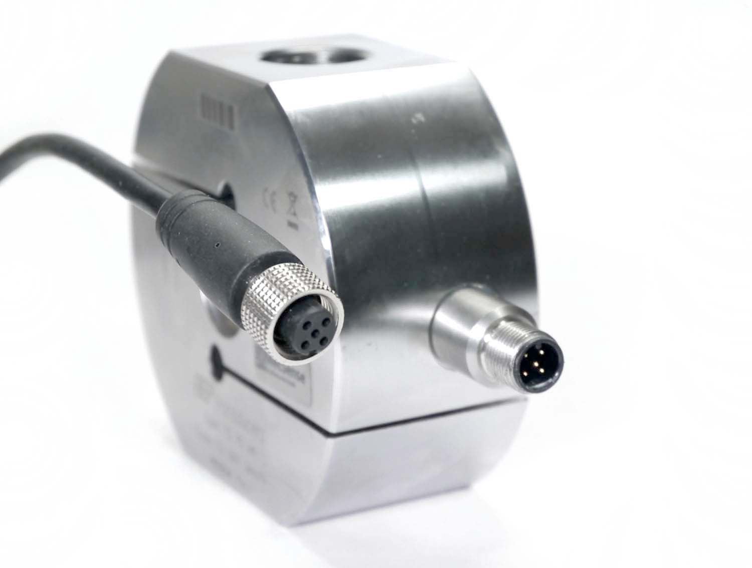 M12-Flanschdose-an-TS-Pins Flanschstecker M12/3m