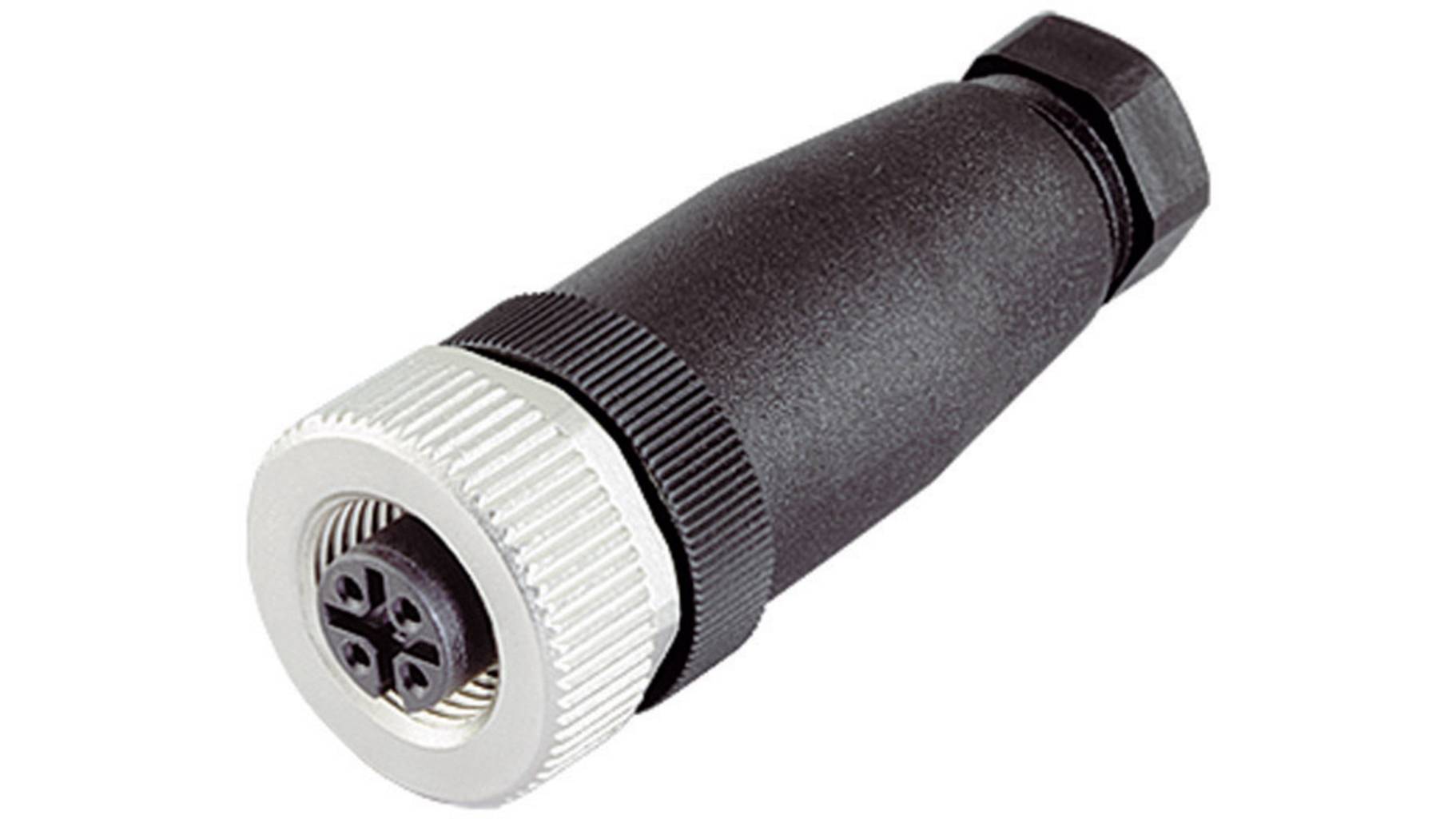 Stecker M12 5-pol, montiert am Sensor